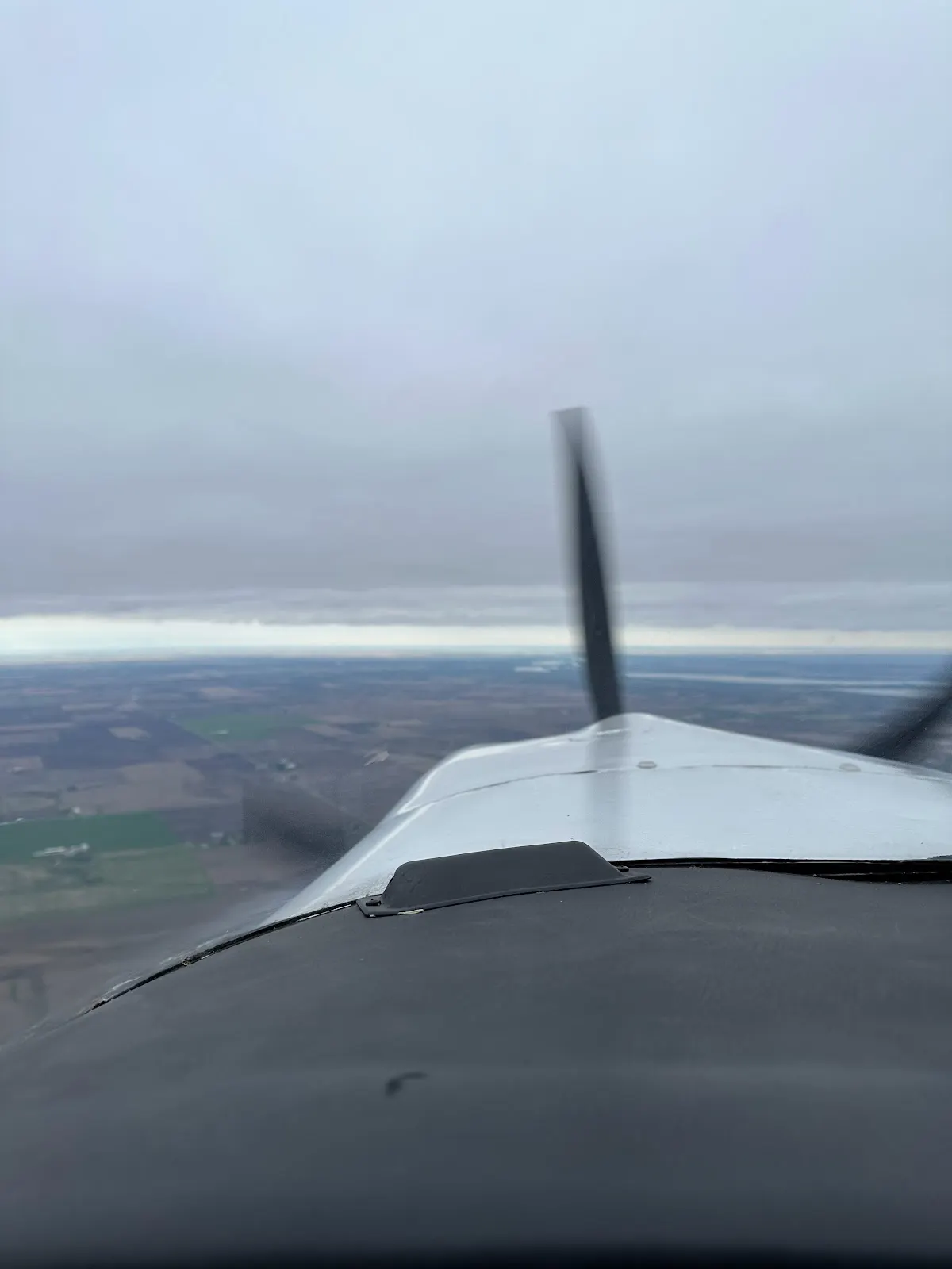 Looking over the nose in flight
